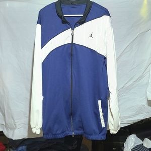 Mens Jordan XXL navy blue and white jacket